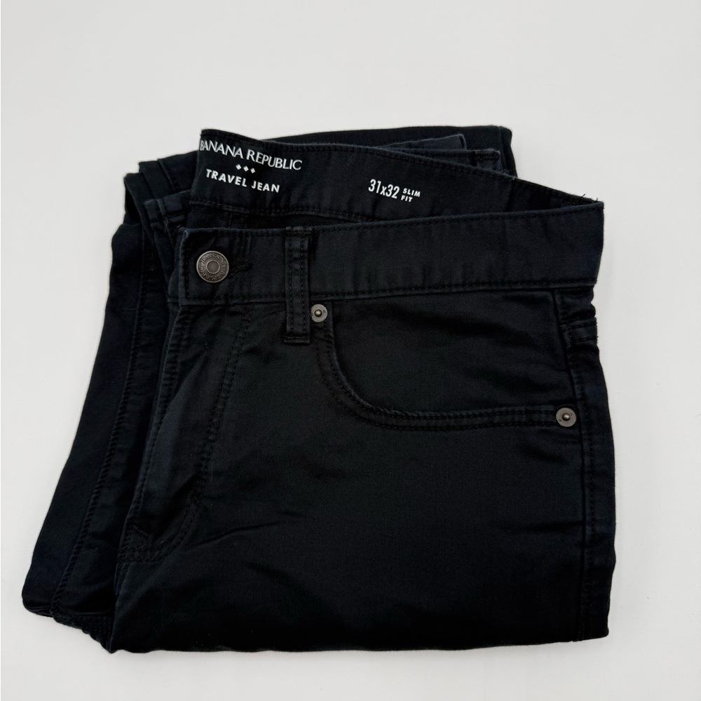 Banana Republic Travel Jean Chinos – Black, Slim Fit (31x32)